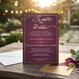 Moderne romantische Skript-Save-the-Date-Karte Einladung