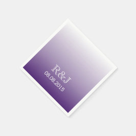 moderne romantische Sommerlila ombre lila Hochzeit Serviette