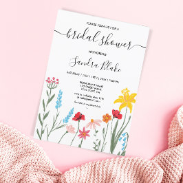 Moderne romantische Wildblume Boho Spring Einladung