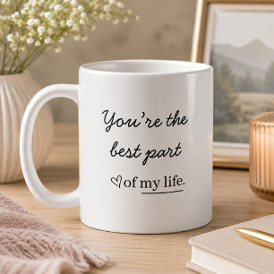 Moderne Romantische Zitat-Tasse – Du bist der best Kaffeetasse