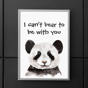 Moderne romantische Zitate mit schwarzen und weiße Poster