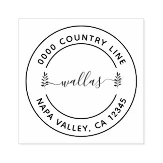 Moderne Rond-Rücksendeadresse mit kundenspezifisch Gummistempel