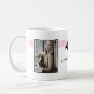 Moderne rosa Abschluss Gratulation Absolvent Kaffeetasse