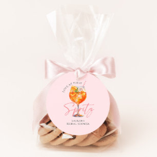 Moderne rosa Aperol Spritz Brautparty Runder Aufkleber