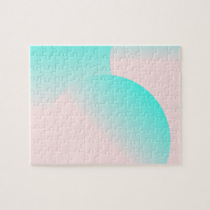 Moderne rosa Aquamarine Bio Form Pastete Puzzle