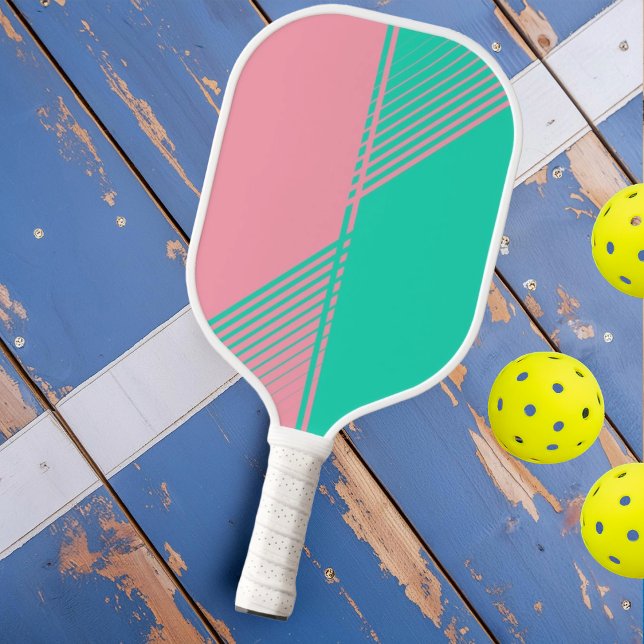 Moderne, rosa Aquamarine Sportanlage Pickleball Schläger (Von Creator hochgeladen)
