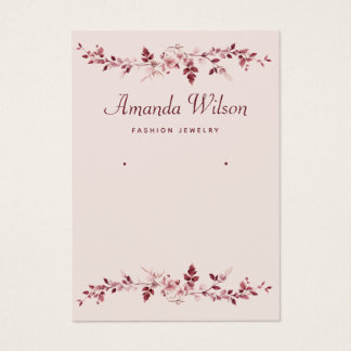 Moderne rosa Aquarellblume Ohrkarte
