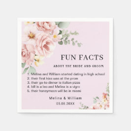 Moderne rosa Bläserspass-Fakten Hochzeiten Serviette