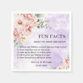 Moderne rosa Bläserspass-Fakten Hochzeiten Serviette