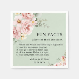 Moderne rosa Bläserspass-Fakten Hochzeiten Serviette