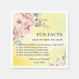 Moderne rosa Bläserspass-Fakten Hochzeiten Serviette