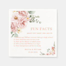 Moderne rosa Bläserspass-Fakten Hochzeiten Serviette