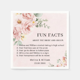 Moderne rosa Bläserspass-Fakten Hochzeiten Serviette