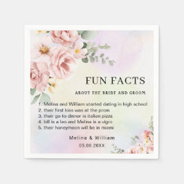 Moderne rosa Bläserspass-Fakten Hochzeiten Serviette