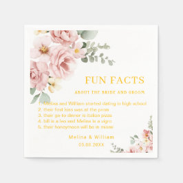 Moderne rosa Bläserspass-Fakten Hochzeiten Serviette