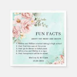 Moderne rosa Bläserspass-Fakten Hochzeiten Serviette