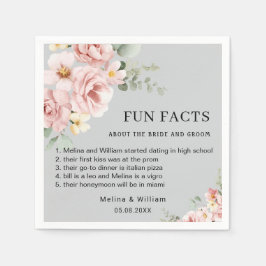 Moderne rosa Bläserspass-Fakten Hochzeiten Serviette