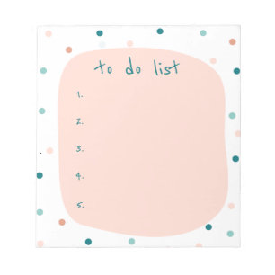 Moderne rosa blaue Polka Dot für Organisation Notizblock