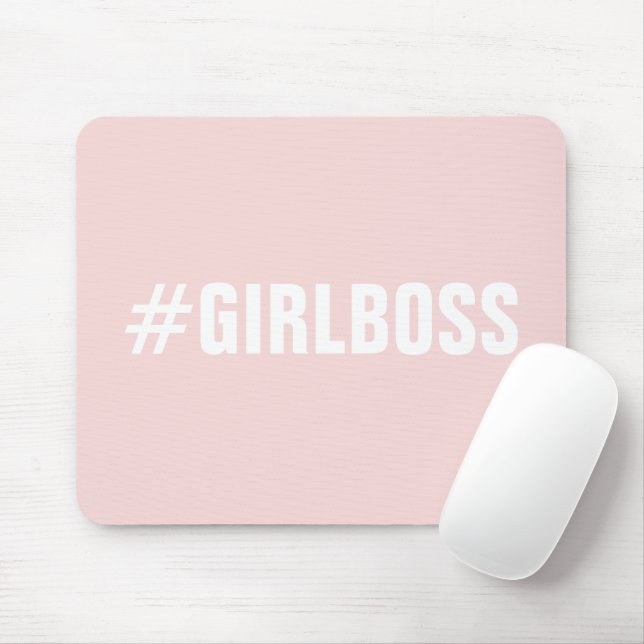 Moderne rosa Blindenlegertypografie Mousepad (Mit Mouse)