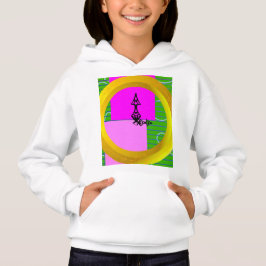 Moderne rosa Blöcke auf geometrisch grün Hoodie