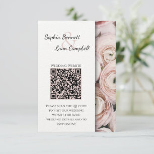 Moderne Rosa Blume Begleitkarte