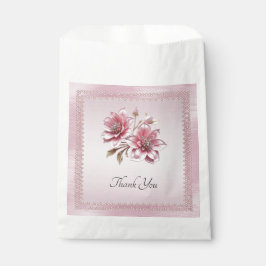 Moderne rosa Blume bevorzugen Bag Geschenktütchen