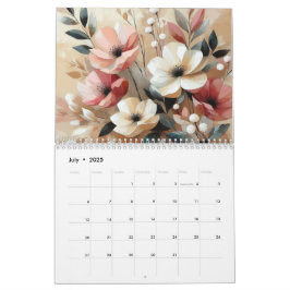 Moderne rosa Blume Kalender