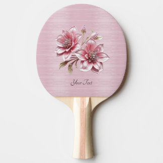 Moderne rosa Blumen Tischtennisschläger Tischtennis Schläger