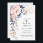Moderne rosa Blumenschrift Überraschung 60. Geburt Einladung<br><div class="desc">Dusty Blue Pink Floral Surprise 60. Geburtstag Party Einladung können Sie leicht mit Ihren Party-Details,  indem Sie auf die Schaltfläche "Personalisieren".</div>