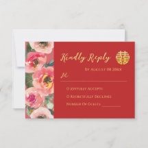 Moderne rosa Blumenstrauß chinesische Hochzeit