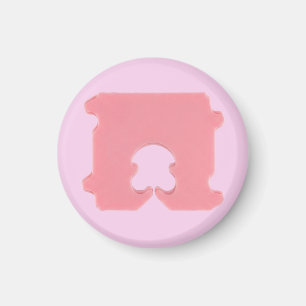 Moderne rosa Brotclip Geometrische Silhouette Magnet