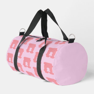 Moderne rosa Brotklammer-Geometrie-Silhouette Duffle Bag