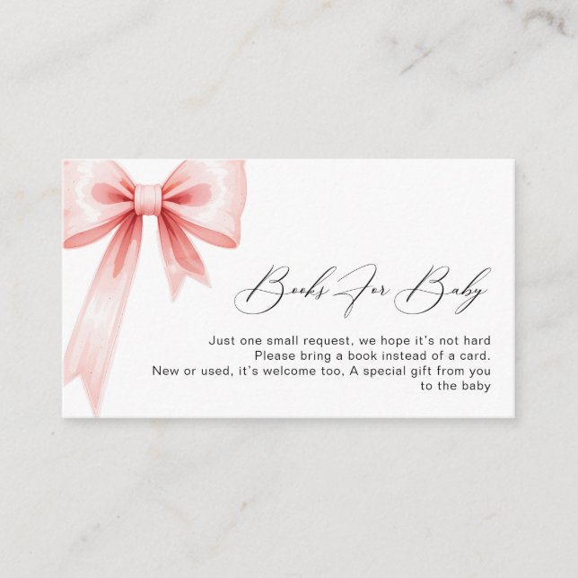 Moderne rosa Coquette Babydusche Nachfrage Begleitkarte (Vorderseite)