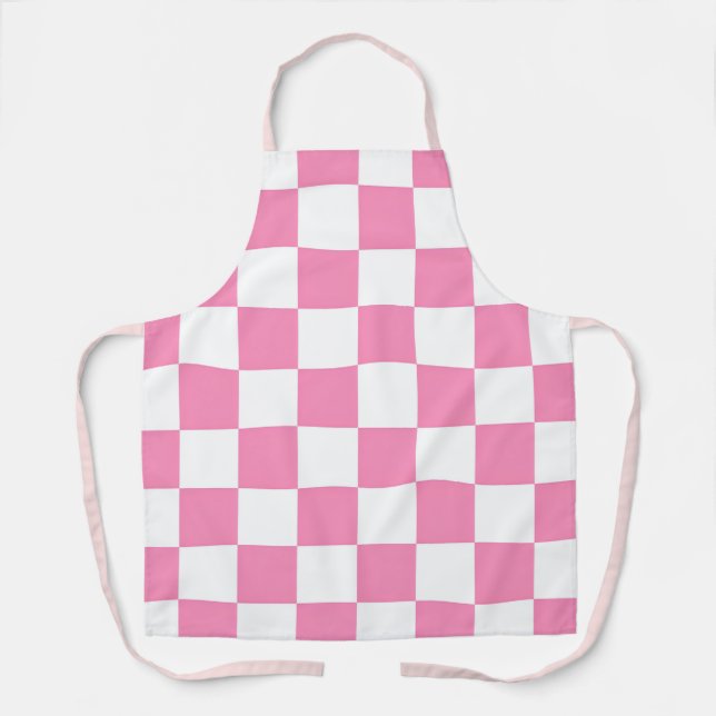 Moderne rosa digitale Geometrie Stilvoll Schürze (Vorderseite)