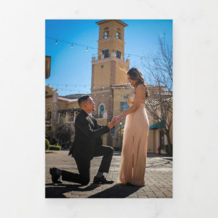 Moderne rosa Dreifache Einladung zum Hochzeitsfeie