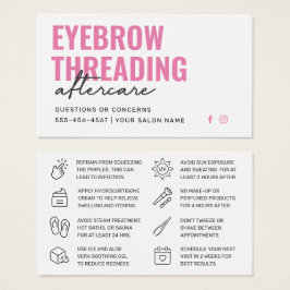Moderne rosa, einfache Eyebrow-Threading-Nachsorge