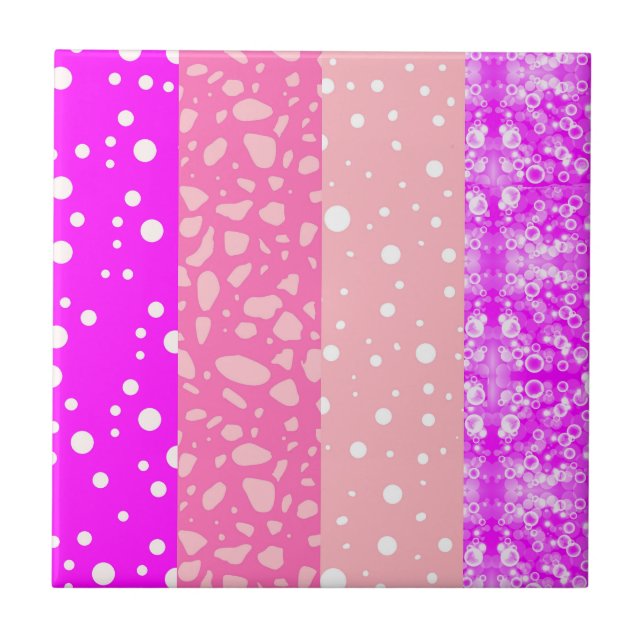 Moderne rosa Farben (Textur) Dekorative Quadrat Fliese (Vorderseite)