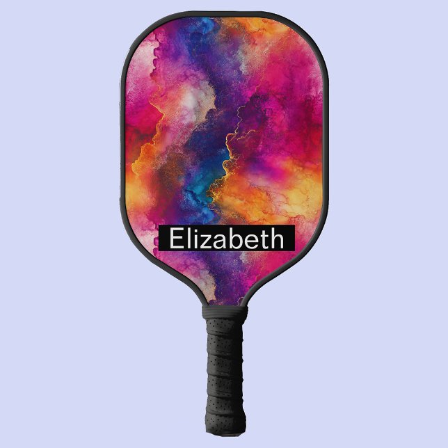Moderne Rosa Farbfusion Personalisiert Pickleball Schläger (Von Creator hochgeladen)