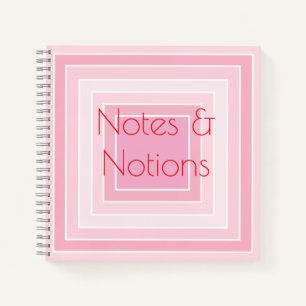 Moderne rosa Farbverlauf-Fliesenstruktur Notizbuch