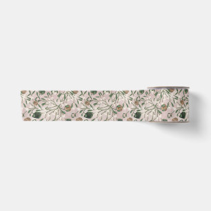 Moderne rosa Feiertags-Wintergrün Mistelzweig Satinband