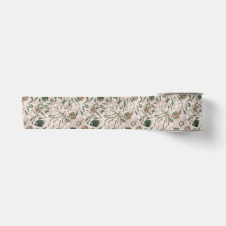 Moderne rosa Feiertags-Wintergrün Mistelzweig Satinband