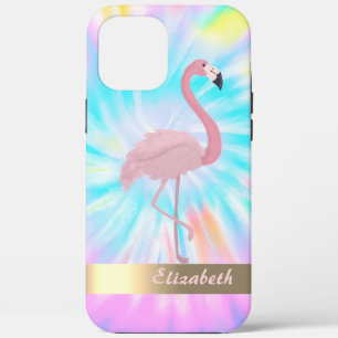 Moderne rosa Flamingo-Gefärbte Krawatte Case-Mate iPhone Hülle