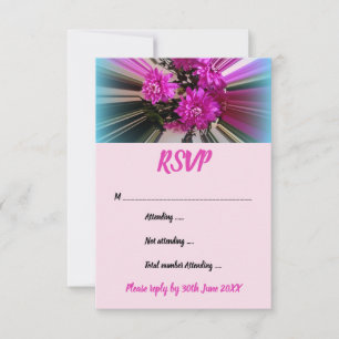Moderne rosa, florale gestreift UAWG Einladung