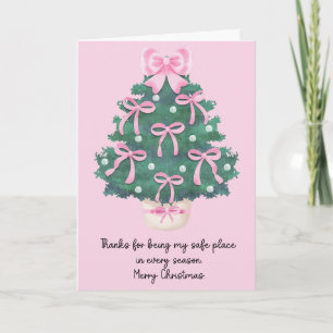 Moderne rosa Frohe Weihnachten gefaltet