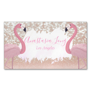 Moderne rosa Funkelnd Flamingo Magnet Business Car