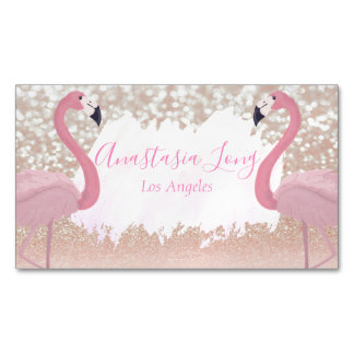 Moderne rosa Funkelnd Flamingo Magnet Business Car