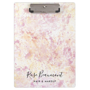 Moderne rosa gelbe Farbschrift-Zwischenablage Klemmbrett