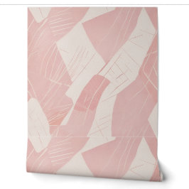 Moderne rosa geometrische Batik Tapete