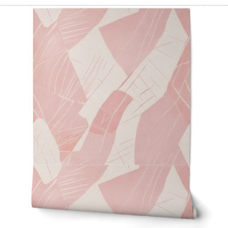 Moderne rosa geometrische Batik Tapete
