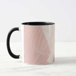 Moderne rosa geometrische Batik Tasse